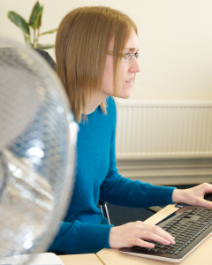 Catherine working at her computer | Quality translation services