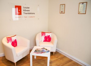 Reception area of the LKT office | Specialist commercial translation